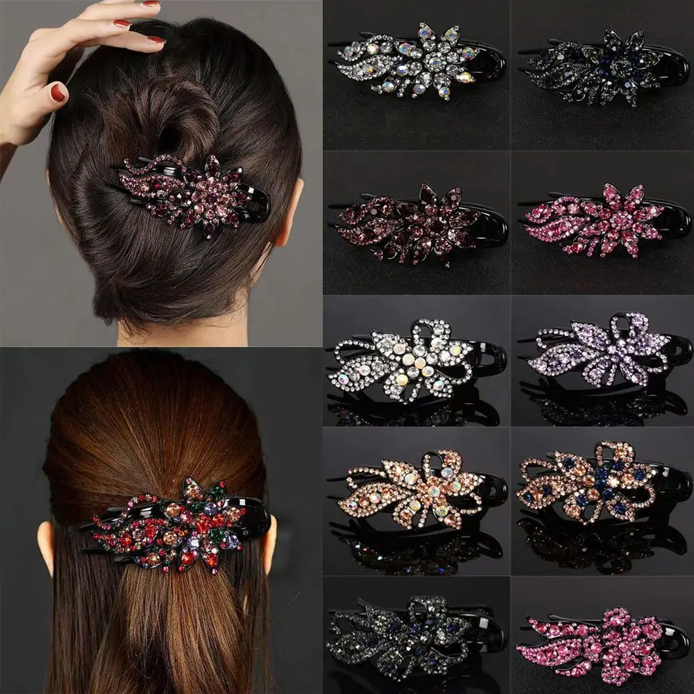 1pcs Ponytail Headwear Duckbill Hair Hair Accessories Rhinestone Hairpin Women Hair Clips Duckbill Clip Hair Claws Hairgrip