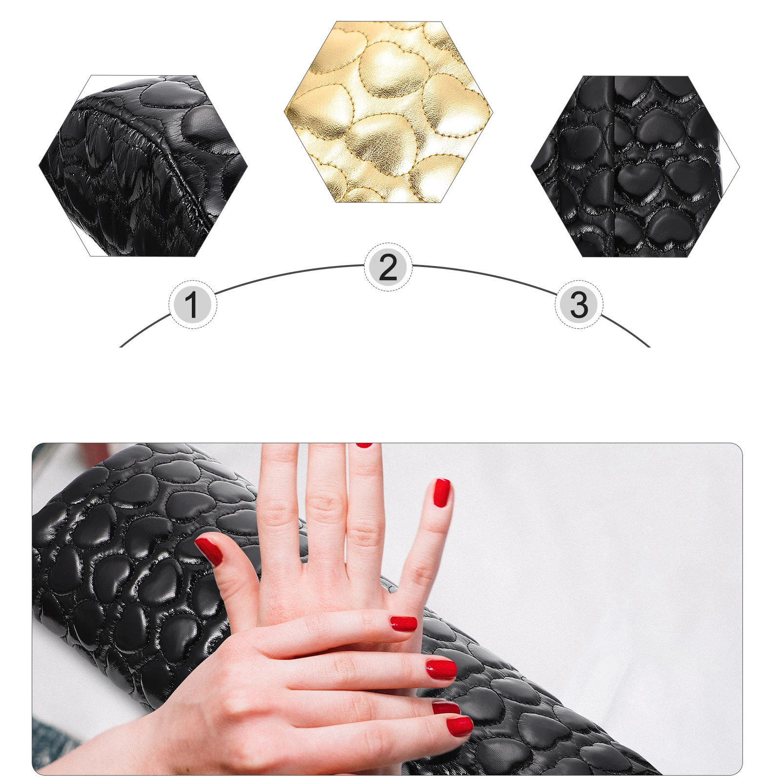 

2pcs Shaped PU Manicure Hand Pillow Wrist Support Cushion Hand Cushion Pad for Nail Art Salon DIY Gift Nail Salon Goods