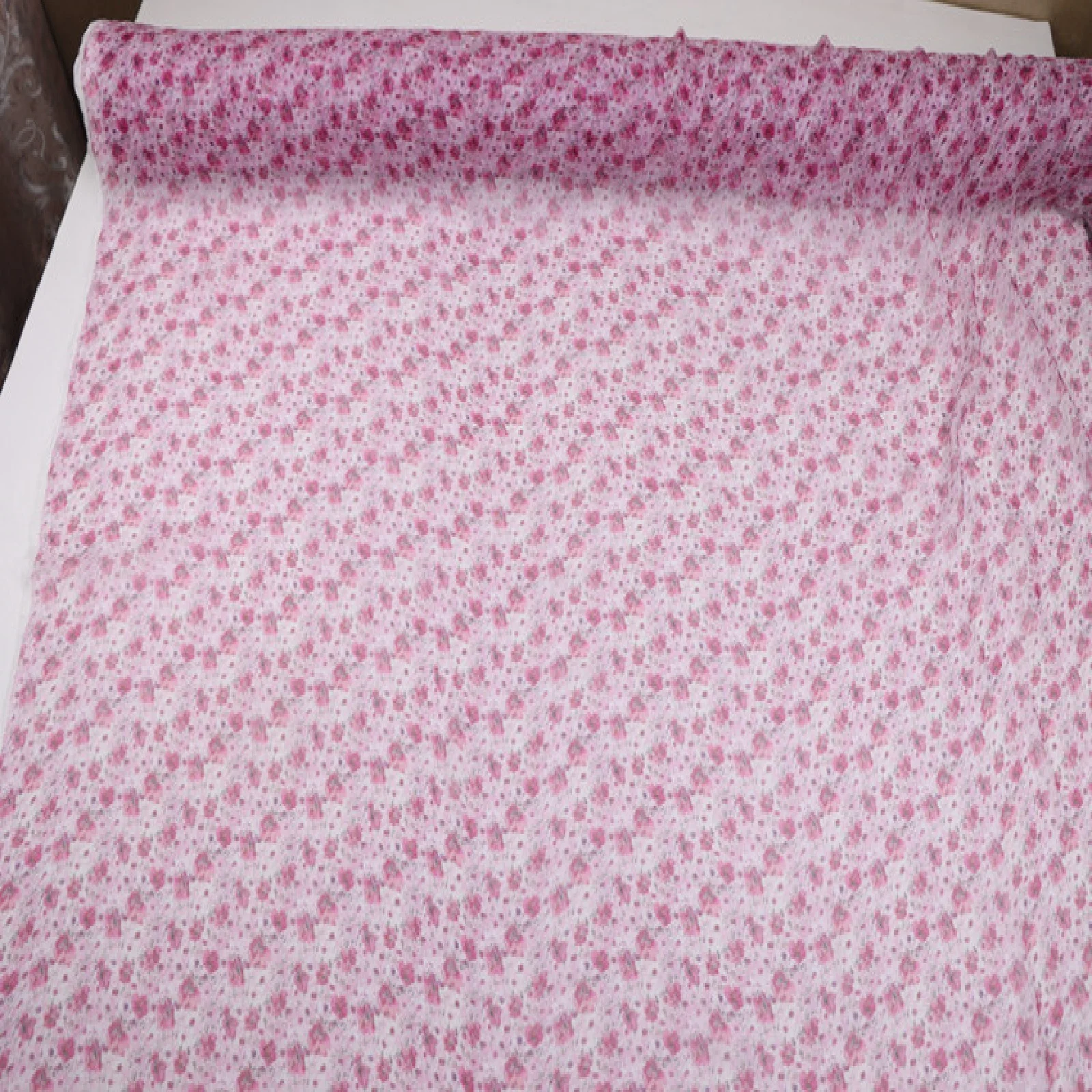 Good Material Clear Grain Beautiful Silk Fabric Digital Printing Rose Red Flowers for Lining Dress Pants Cloth