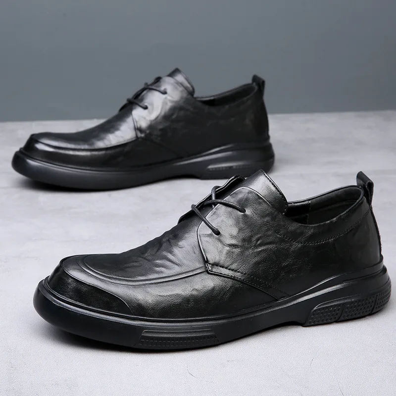 Men's Comfortable Casual Dress Shoes Brand Leather Shoe Top Quality Driving Moccasin Men Luxury Brand Flats Boat Shoes