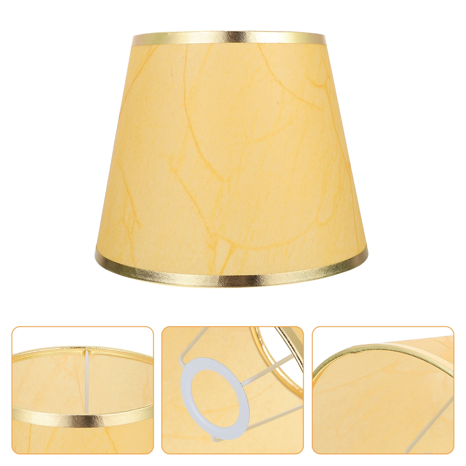 

Lamp Shade Imitation Sheepskin Lampshade Table Shades Delicate Cloth Chic Rustic Bedroom Yellow Lampshades
