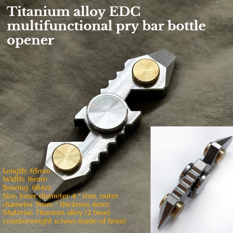 High Quality Titanium Alloy EDC Pry Bar Bottle Opener Refers To An Outdoor Portable Emergency Self-defense Tool