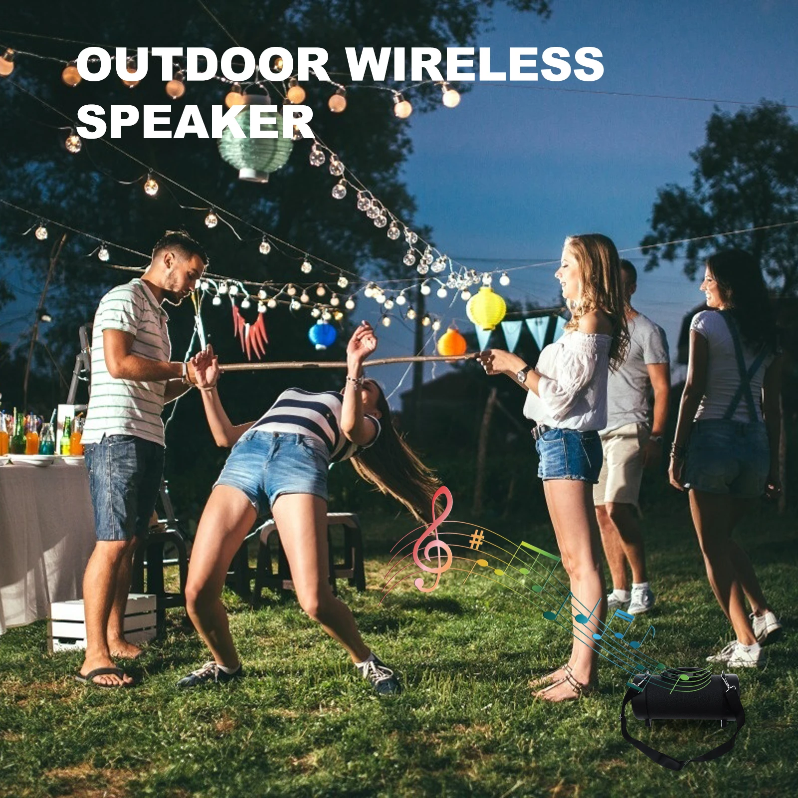 

Portable Speaker Wireless Stereo for Outdoor Camping Durable High Grade Material Multi Functional Loudspeaker Sound