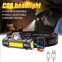 Super Bright Rechargeable COB LED Headlamp Magnetic USB Head Torch Outdoor Camping Hiking Fishing Long Battery Life Waterproof