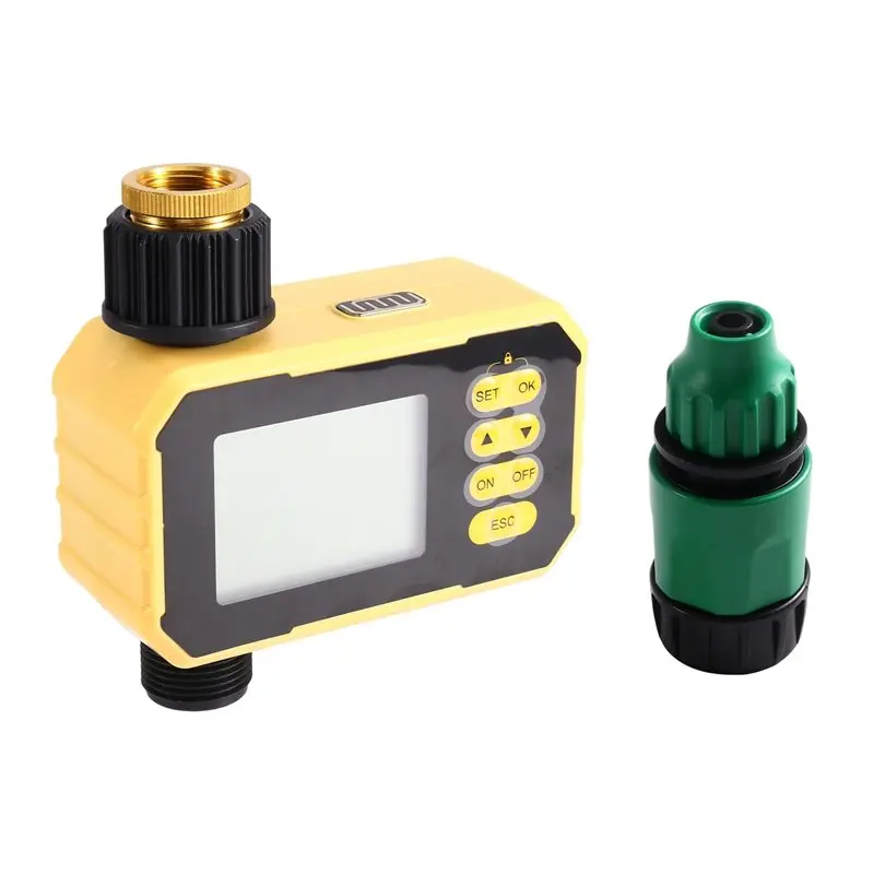 ABGR-Wifi Smart Solar Sprinkler Timer Water Timer Rechargeable With Rain Delay Manual & Automatic Watering For Garden Hose