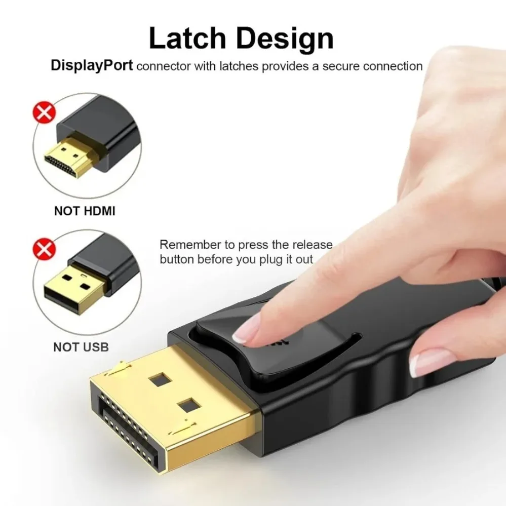 DisplayPort إلى VGA محول DP إلى VGA مهائي كابلات ذكر إلى أنثى لجهاز العرض الكمبيوتر DTV TV HDVD رصد الكمبيوتر المحمول العارض #4