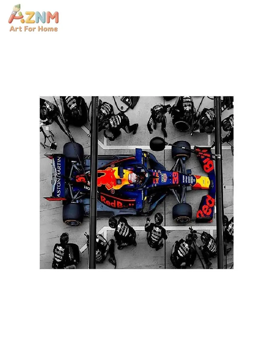 AZNM Red Bull F1 - Lienzo decorativo sin marco para pared, diseño de equipo de pit stop de Fórmula 1, póster para aficionados al deporte motor, decoración del hogar