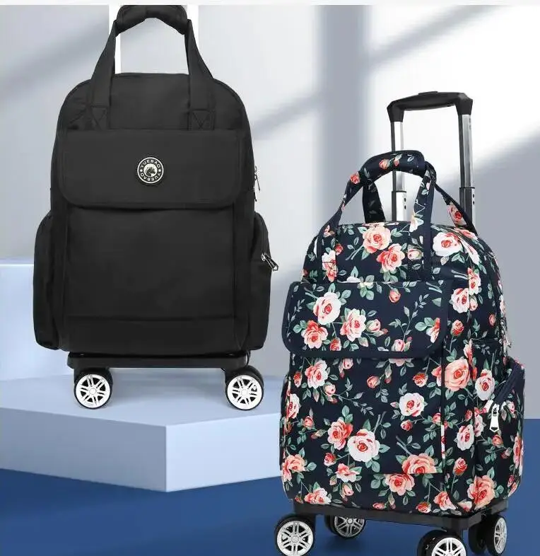 

Женский дорожный багаж, рюкзак, сумка на колесиках, дорожная сумка-тоут, женская сумка для ручной клади, Оксфордский рюкзак на колесиках, сумка-рюкзак