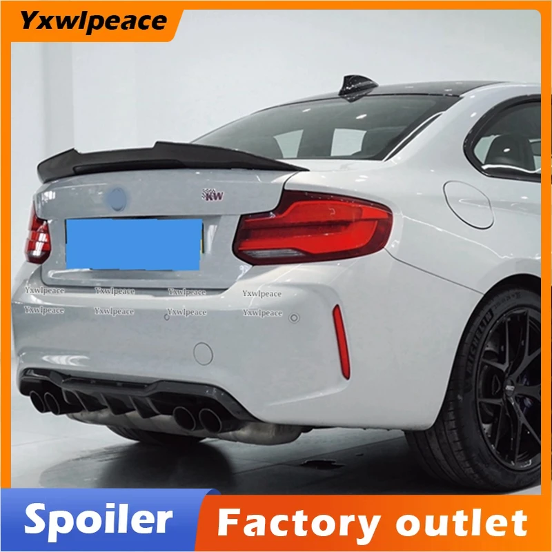 

For BMW 2 Series F22 F87 M2 2014-2019 M235i M240i 218i 220i 228i PSM Style ABS Plastic Rear Trunk Lip Spoiler Car Styling