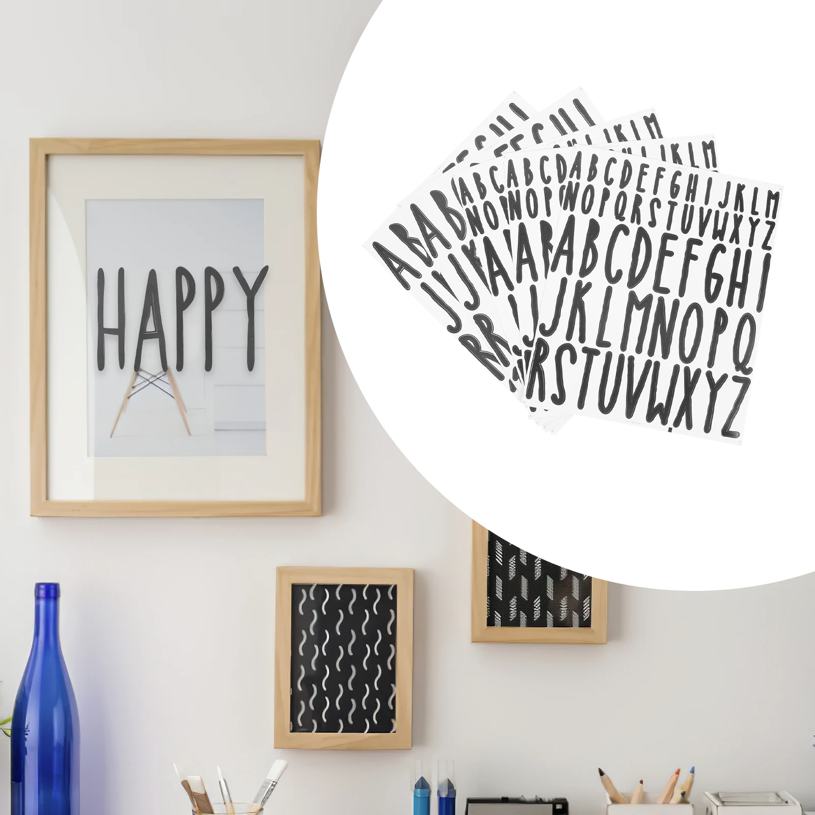 

5pcs Pvc Reflective Adhesive Mailbox Number Waterproof Self Adhesive Decals For House Address Letter Alphabet Stickers Removable