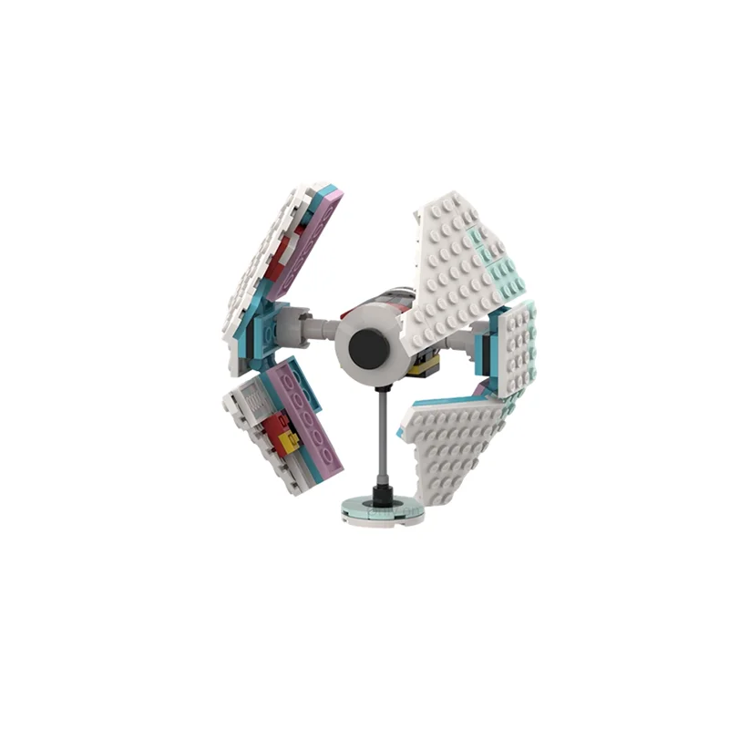 167pcs MOC Star Battle TIE Interceptor Model Building Blocks Architecture Toy Christmas Gifts Idea DIY Assemble Kids Creative