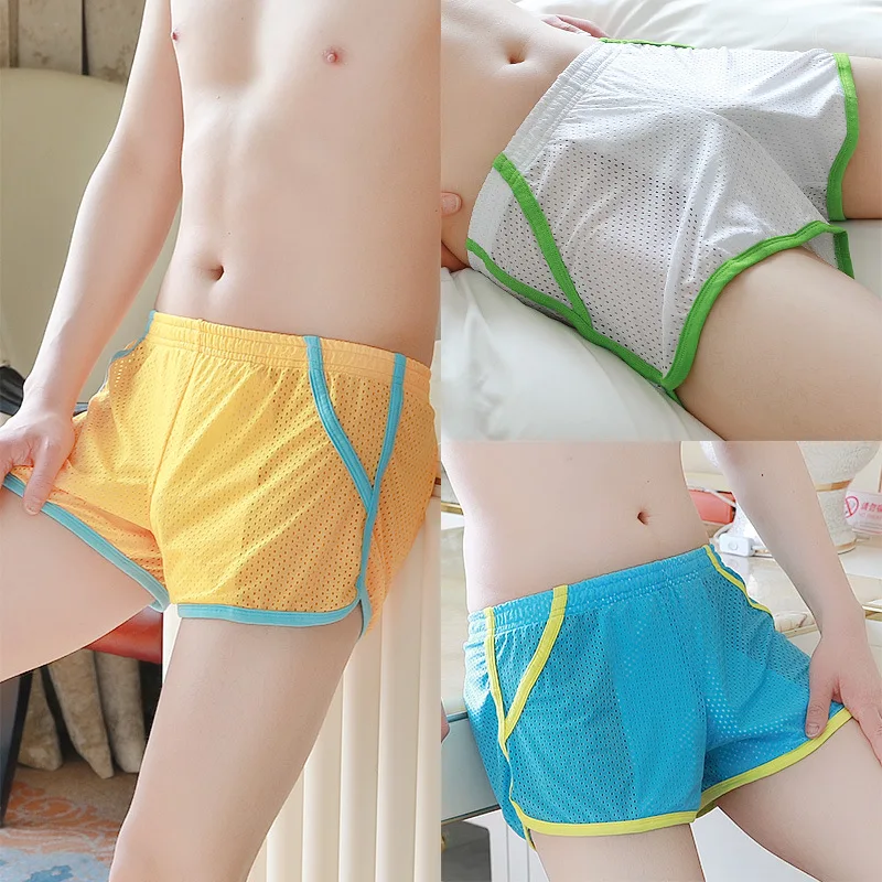 

Drawstring Sexy Fast Dry Mesh Running Shorts with Pockets Workout 3in Mesh Men's Gym Shorts