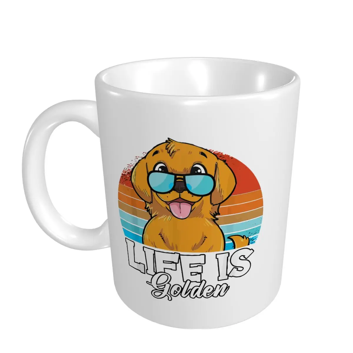 Mark Cup Mug Funny Life Is Golden Dog Lover Golden Retriever Dogs Coffee Mugs Tea Milk Water Cup Travel Mugs For Office Home