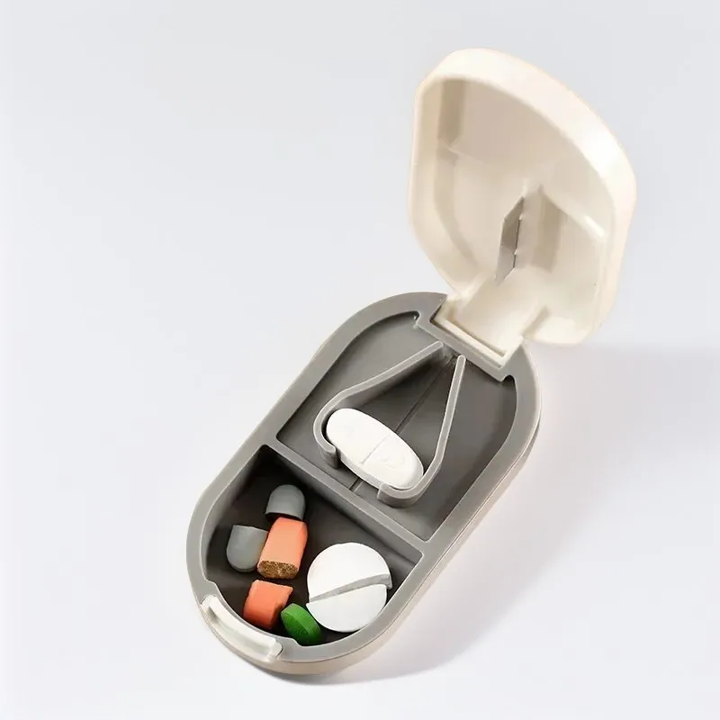 

Portable Multiple Pill Cutter with Storage Box Pill Crusher Adjustable Pill Splitter Stainless Steel Cutting Blade Pocket Laser