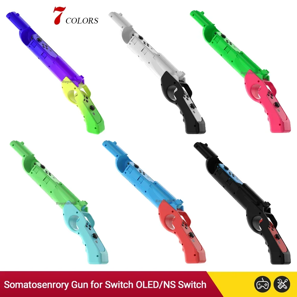 Schießspiel-Controller für Switch OLED Joycons Handgriff Bewegungssteuerung Somatosensorische Pistole für NS Switch Zubehör