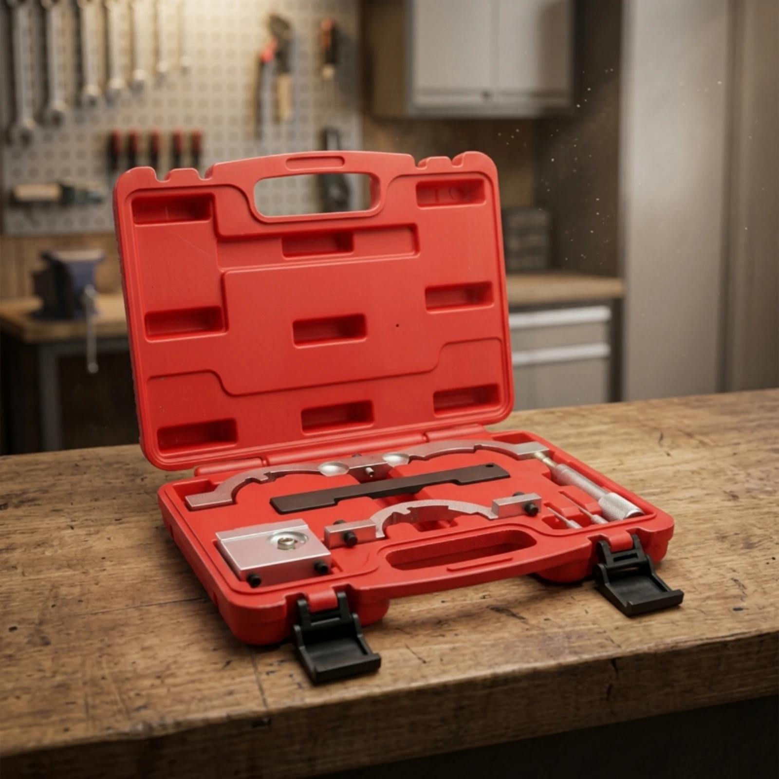 

LUJ Engine Timing Tool Set Exactfit Engine Timing Kit Vehicle Maintenance Long-Lasting Sturdy Steel for Garage