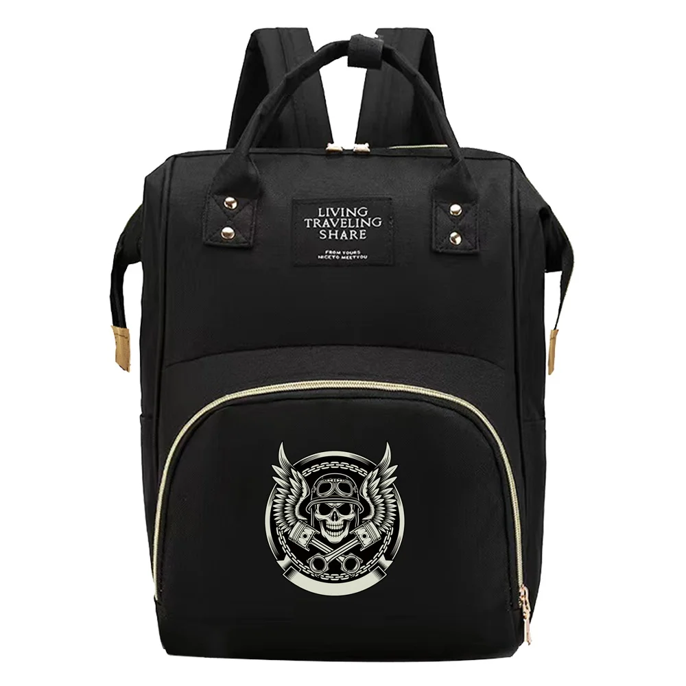 Nappy Backpack Bag Mommy Bag Skull Series Lightweight Diaper Bags Portable Large-capacity Travel Maternity Backpack Baby Care