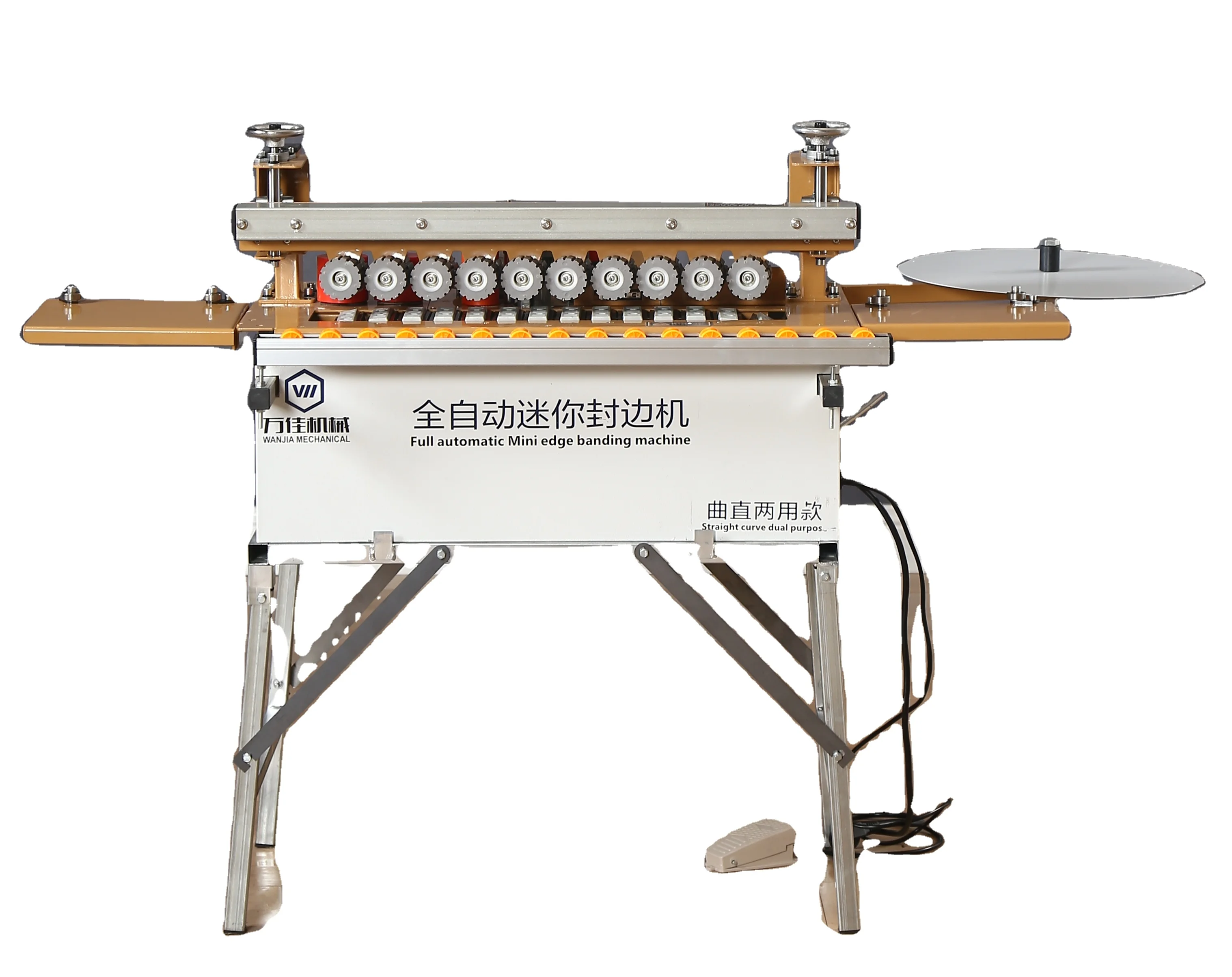 

WFS750 Edge Banding Machine Portable Folding Small Automatic Edge Sealing Machine Plywood Edge Bander with Double-sided Glue