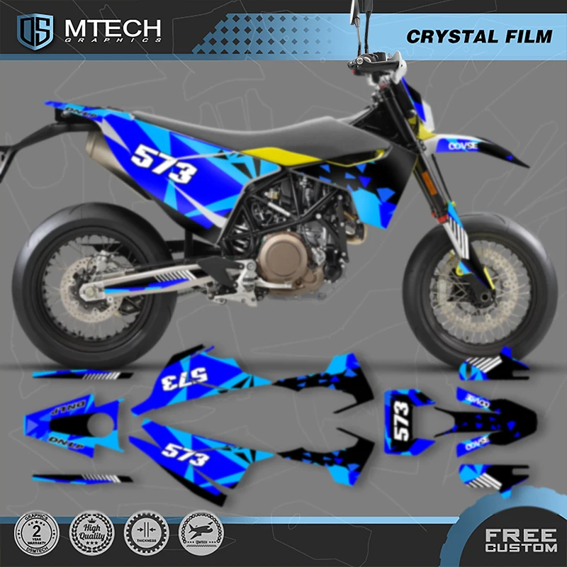 

DSMTECH Custom Team Graphics Decals Stickers Kits for Husqvarna 15-20 701 SUPERMOTO ENDURO 2015-2017 2018 2019 2020 006