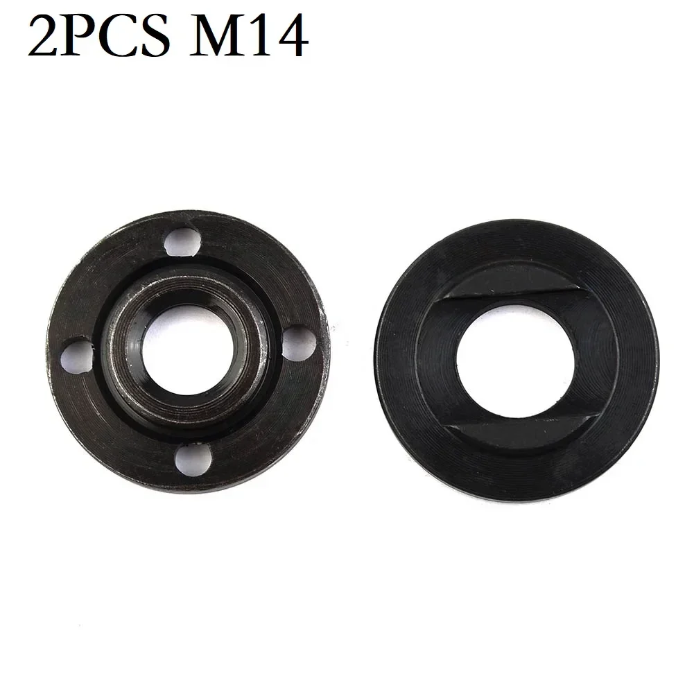 1 Paar M14 Draad Haakse Binnenste Buitenste Flens Moer Set 40Mm Diameter Voor 14Mm Spindel Schroefdraad Vervangende Onderdelen Voor Elektrisch Gereedschap