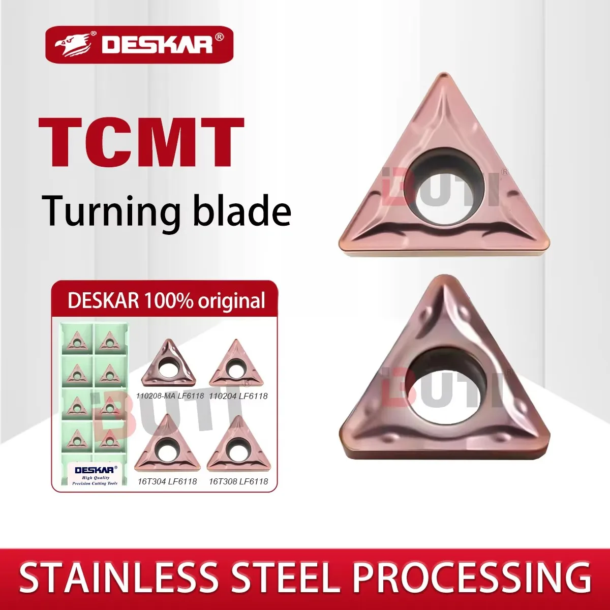 

Triangular Blade TCMT110204 TCMT16T308 TCMT110208-MA LF6118 Lathe Inner Hole Boring For Stainless Steel TCMT Series Turning Tool