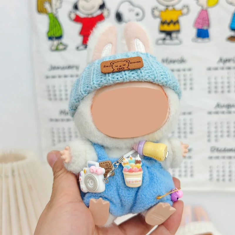 Doll Clothes for 17 cm Labub Plush Toy Keychain, Labub Plush Clothing Set (without Labub Doll)