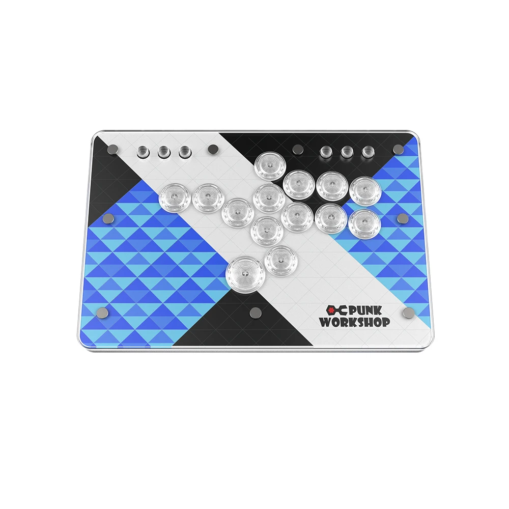 Punk Workshop Mini BOX Leverless Controller Mini HitBox SOCD Fighting Stick Controller Mechanical Button Support PC