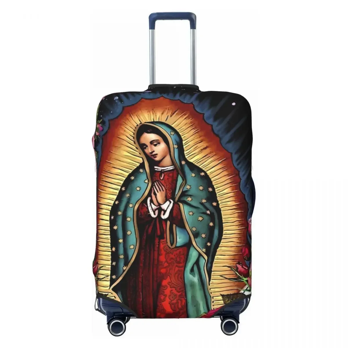 Virgin Mary Love Suitcase Cover Mexico Christian Gifts Travel Holiday Practical Luggage Supplies Protection