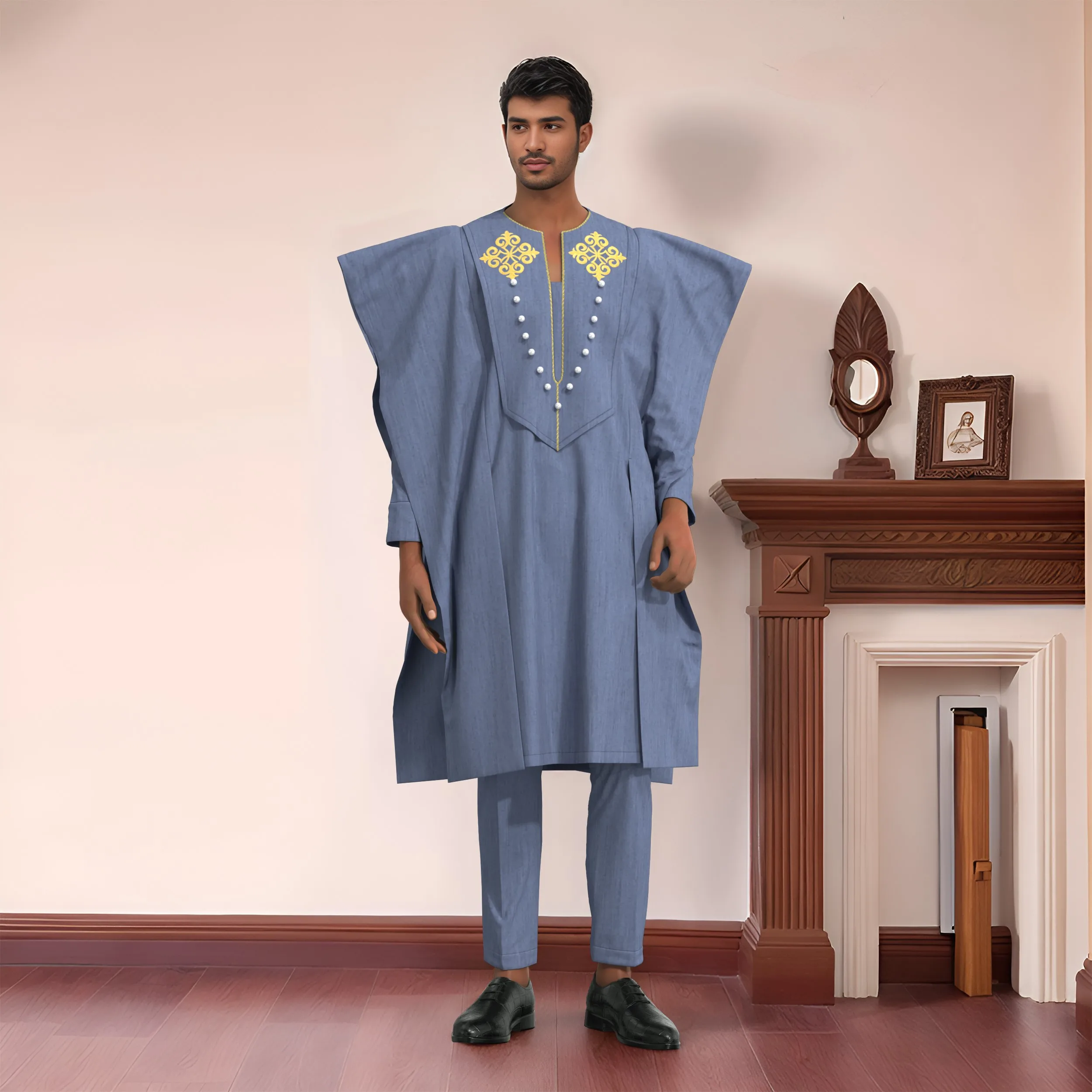 Boubou Men Africa - Erkekler için Afrika Geleneksel Boubou Agbada