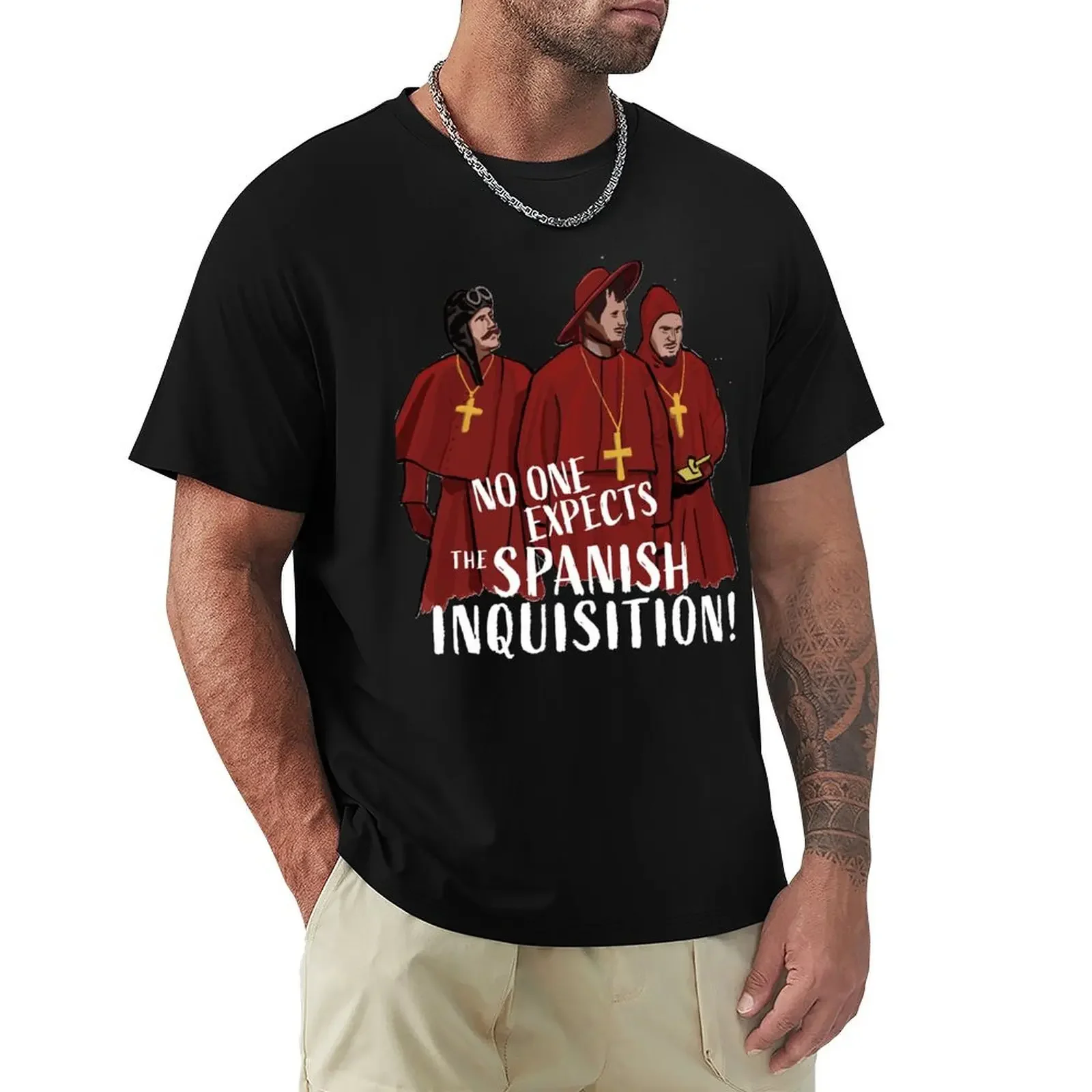 No One Expects the Spanish Inquisition! T-shirt sports fans summer clothes quick drying mens vintage t shirts