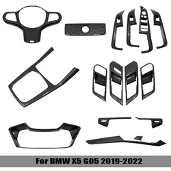 Car Styling ABS Carbon Fiber Color For BMW X5 G05 2019-2025 Console Gear Shift Frame Dashboard Panel Decoration Cover Sticker