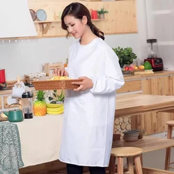 Adults Waterproof Apron Long Sleeves Smock Overalls Work Apron For DishWashing, Lab Work, Dog Grooming, Baking Cleaning,Drawing