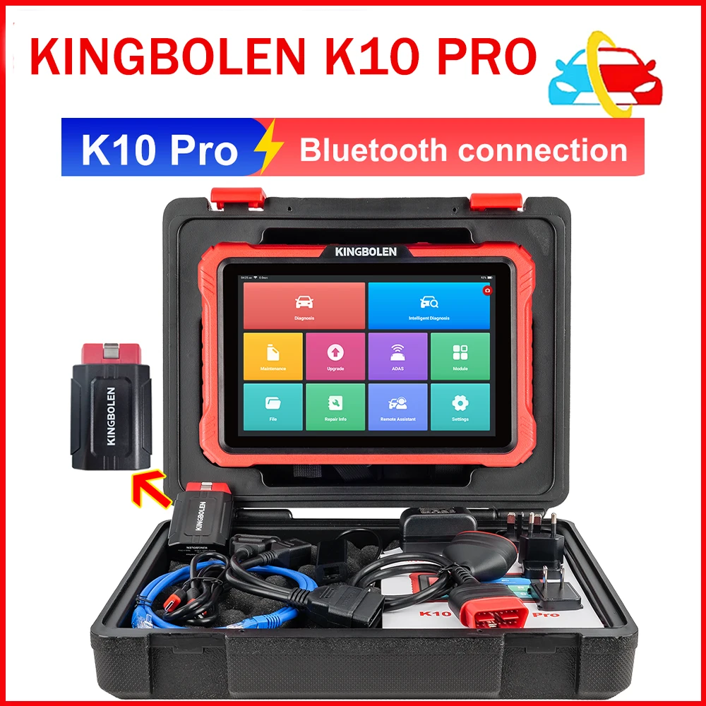 KINGBOLEN K10 PRO, K10 Elite CAN FD DoIP All System Car Diagnostic Tools 40 Reset Topology Map ECU Coding Active Test pk LAUNCH