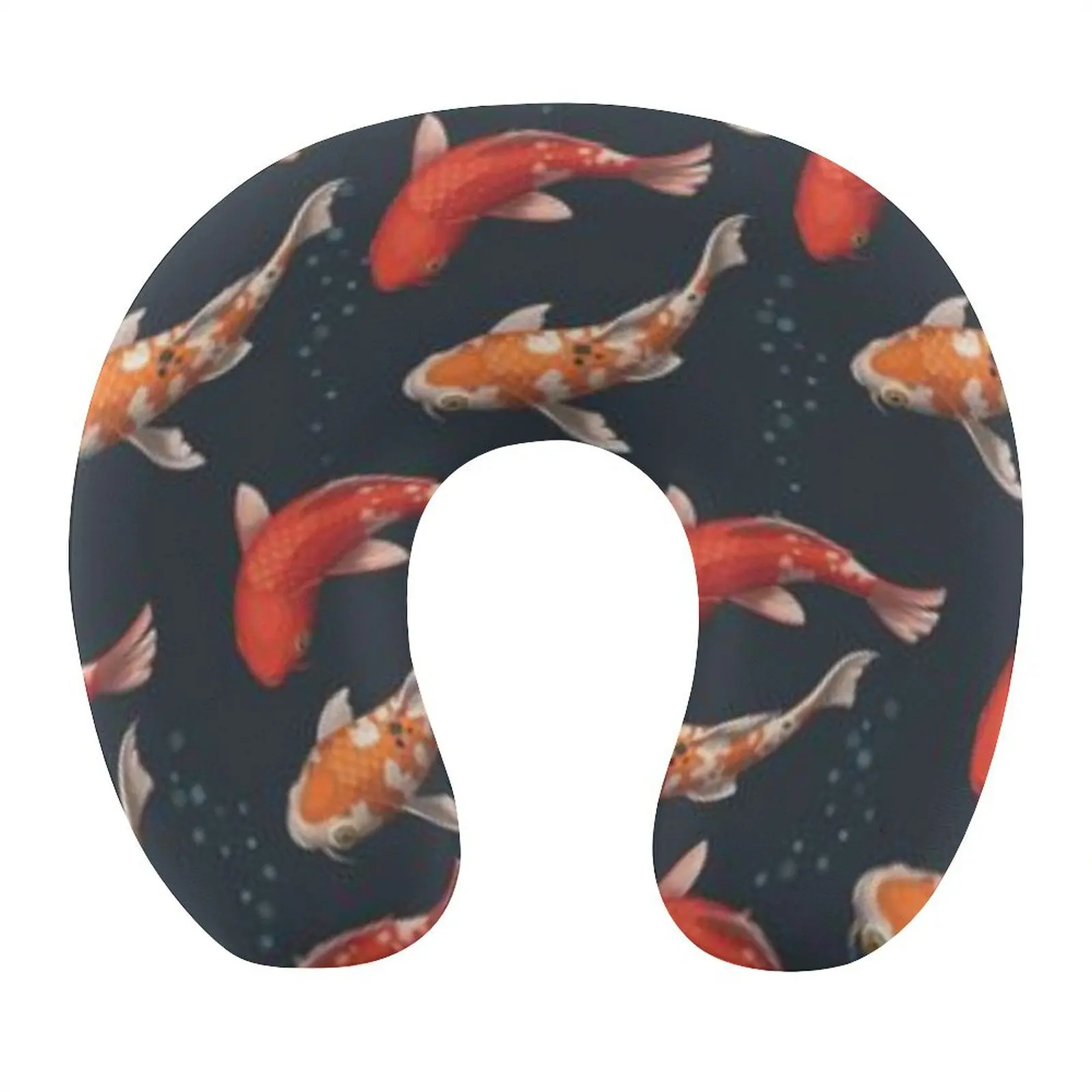 

Koi Carp Fish U-Shape Memory Foam Neck Pillow Travel Portable Cervical Vertebra Airplanes Noon Break Relax Pillows Decoration
