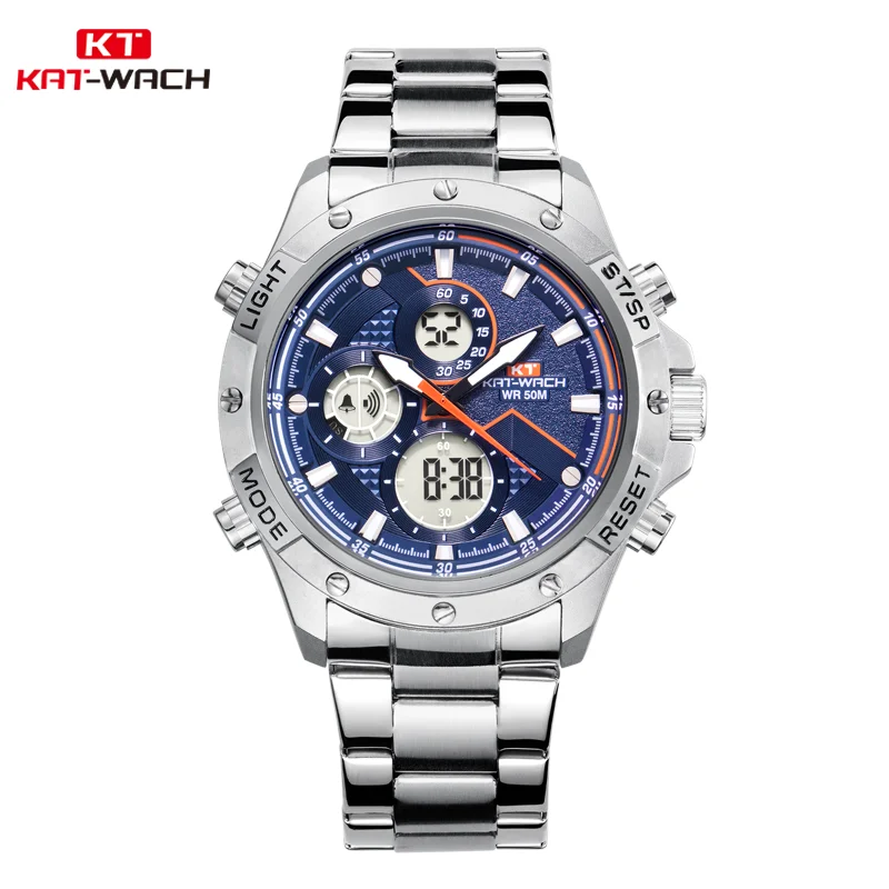 KAT-WACH Watches Men Luxury Brand Sport Quartz Watch Gift Military Dual-Movement Unique Chronograph Waterproof Watch For Men