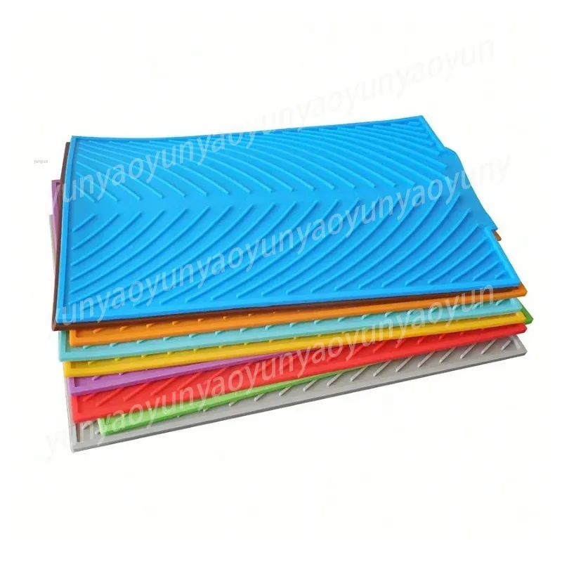 

DK-086 Square Heatproof Silicone Dish Mat, Non-Slip Waterproof Foldable Counter Pad Practical Household Kitchen Dining Accessory