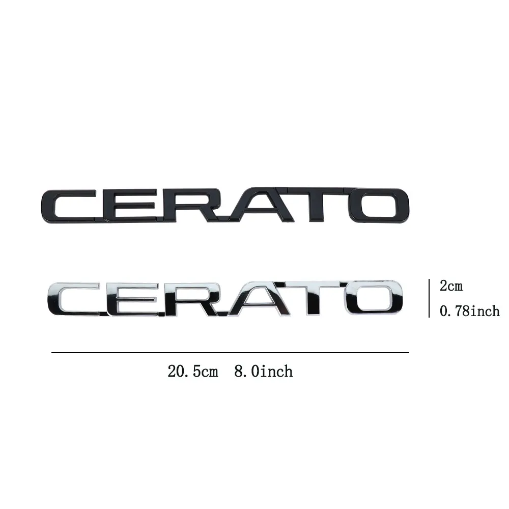 3D ABS SORENTO CERATO Letter Badge Car Tail Emblem Trunk Decoration Sticker for Kia Sportage Rio Soul Optima Ceed Forte Picanto