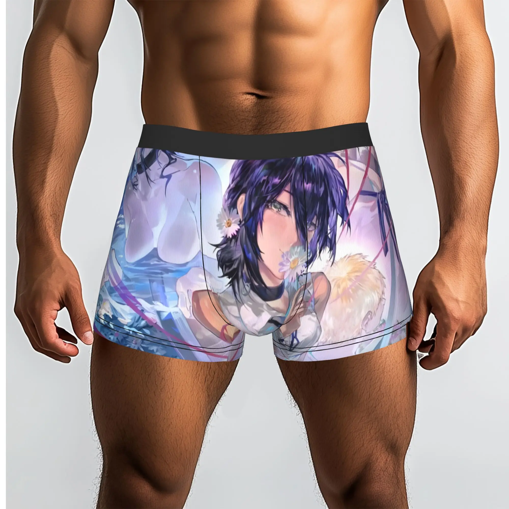 1piece Fallen Bombard Chainsaw Man - The Movie Reze Arc Underpants Homme Panties Man Underwear Print Shorts