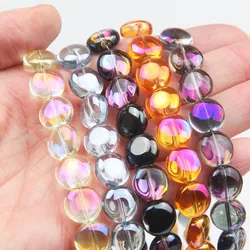 50PCS Round Glass Beads Spacer Bead for Jewelry Making Bracelet Necklace Findings Supplies DIY Glass Beading Accessories 12mm