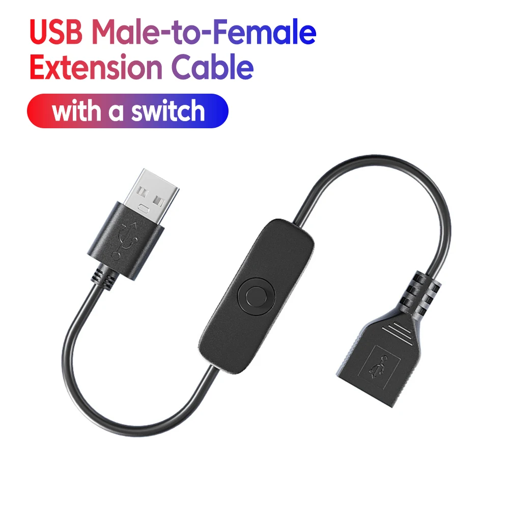 USB-Kabel mit EIN/AUS-Schalter, Verlängerungskabel für USB-Lampe, USB-Ventilator, Stromversorgung, Langlebiges HOT SALE Adapter-Schaltkabel