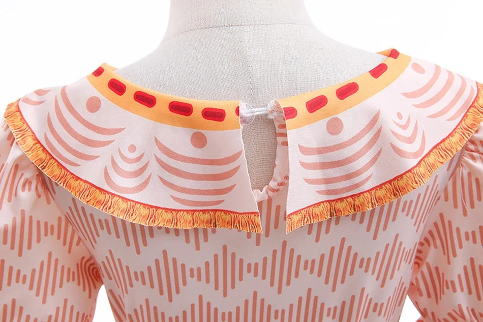 Encanto Sommer-Cosplay-Kleid mit Accessoires für Mädchen, Feenprinzessinnenkleid, Kindergeburtstagsgeschenk, Auftritts-Kostüm, Karnevalsparty – Detail 10
