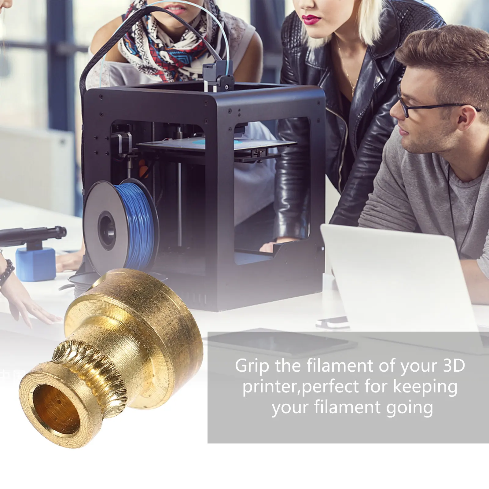 

Комплект из 4 латунных экструзионных колес 3 мм для 3D-принтера: Приводной компонент с высокой несущей способностью, легкий, для эффективной печати