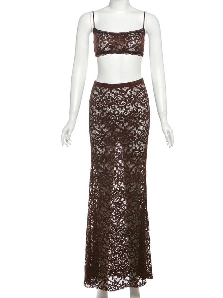 แปลก Puss Jacquard เซ็กซี่ 2 ชิ้นชุดชุดสตรี Midnight ฤดูร้อน Camisole + กระโปรงยืด Hipster ไนท์คลับการจับคู่ชุด