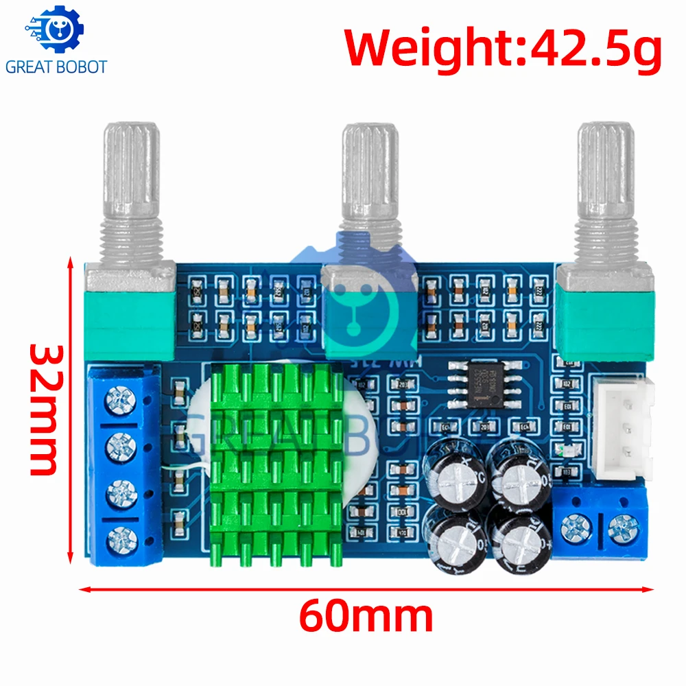 XH-M567 TPA3116D2 Dual-channel Stereo High Power Digital Audio Power Amplifier Board Audio Power Amplifier Board 80W*2