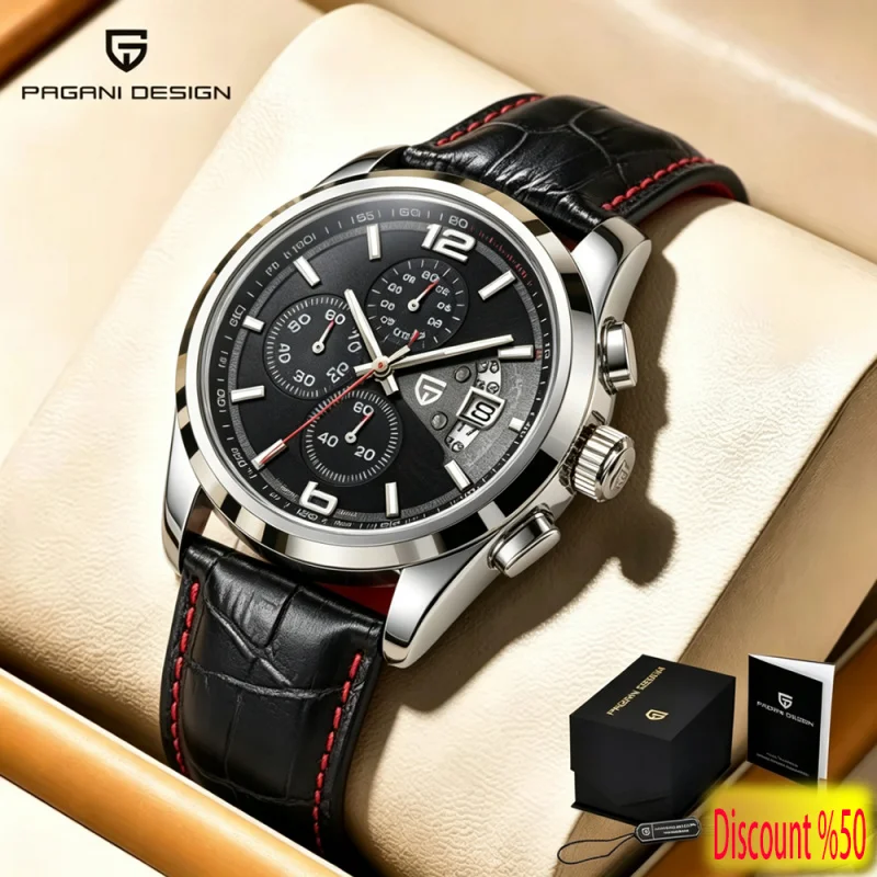 PAGANI DESIGN 2026 Men Quartz Watches Luxury Brands Fashion Movement Military Watches Leather Quartz Watches Relogio Masculino