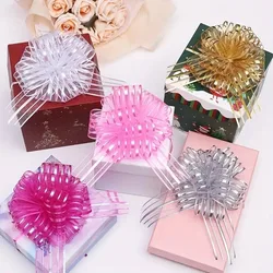 3/5/10PCS Large Organza Pull Bows Wedding Bow Pull Flower Gift Packing Candy Box DIY Birthday Party Wedding Car Christmas