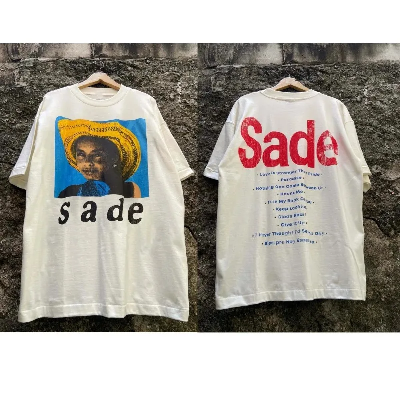 SADE Stronger Than Pride Retro Women's T-shirt, Fan Gift Aesthetic Punk Style Unisex Cotton Breathable T-shirt