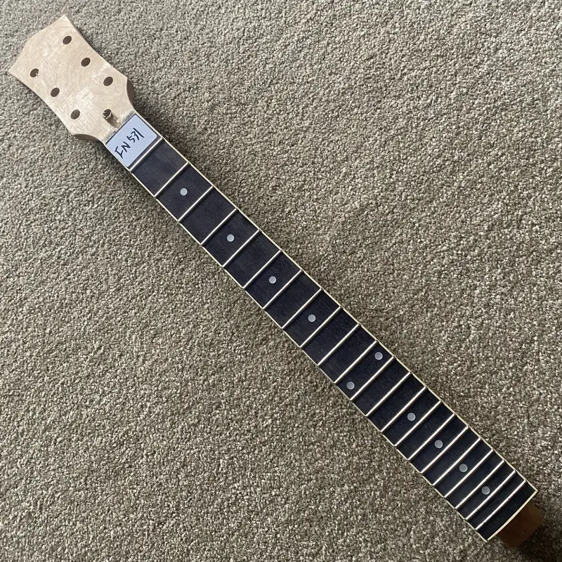 FN531 Set-in Unfinished LP Guitar Neck Maple+Rosewood Unfinished 22 Frets 628 Scales Length DIY Replace USE