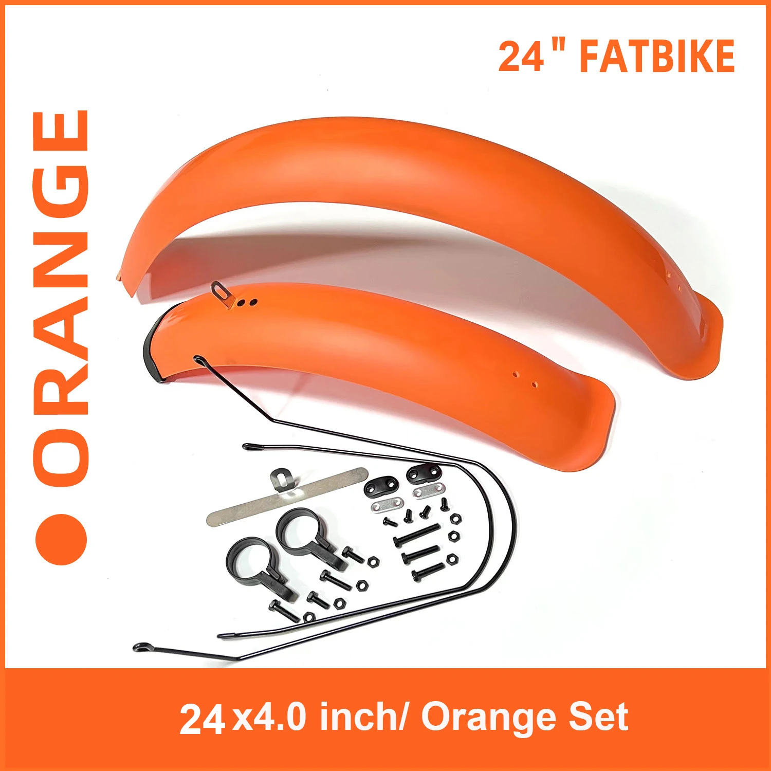 Garde-Boue VTT Pliable Pour Pneus Larges 20/24/26 X 4.0 - Ensemble Avant Arrière