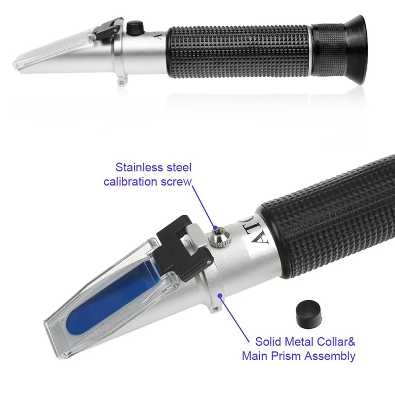 AC88-2X Salinity Refractometer For Seawater And Marine Fishkeeping Aquarium 0-100 Ppt With Automatic Temperature Compensation